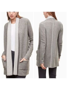 Babaton Gray Open-Front Cardigan Sweater XS